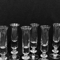 Vintage Bodum Denmark Set of 6 Cordial Glasses 6”, 