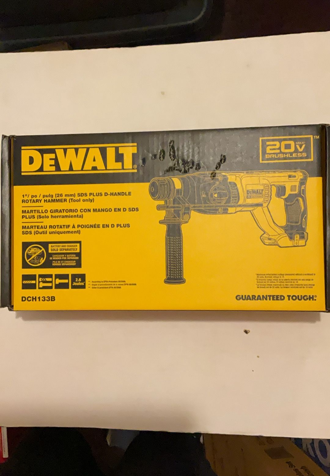 Brand New Dewalt 20 Volts Brushless 1” SDS Plus D-Handle Rotary Hammer ( Tool Only ). 160 Firm on Price. 160 Firme en Precio.