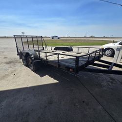 Trailer 7x16 "2012" Heavy Duty Trailer, 6"nuts Solid Frame Clean Documentation In Hand ✋️ READ DESCRIPTION FIRST, LEA PRIMERO. 