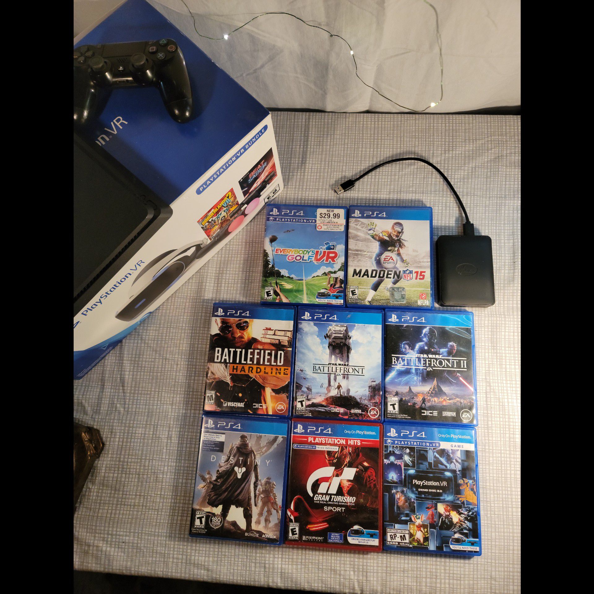 Combo! Sony Playstation Slim and VR, Video Games, +1tb hard drive