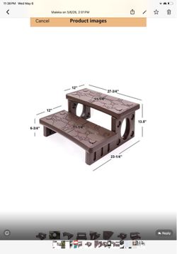 XtremepowerUS Universal Multi Purpose 2-Step Spa Hot Tub Pool Outdoor Indoor Camper RV Deck Steps Sided Step for Porch, Patio, Deck, Bathtub, Swimming