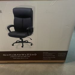New Furniture, Still In Box, Desk With leather Chair 