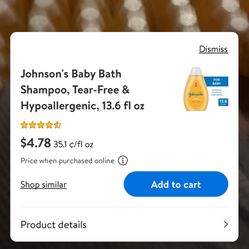 Johnson’s Baby Bath Shampoo   3 For 5$
