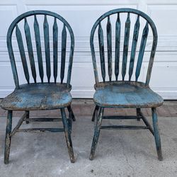 Pair of antique wooden chairs