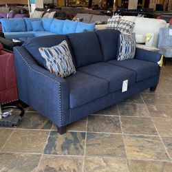 Blue Queen Creeal Height Sofa Sleeper