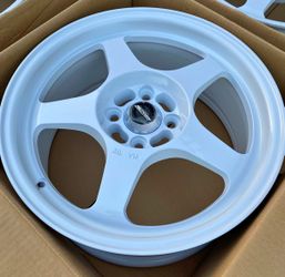 NEW 15" SW388 SPOON STYLE WHEELS RIMS 15X7 +38 (4X100) CB: 73.1