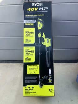 40V HP Brushless 650 CFM 160 MPH Cordless Leaf Blower and Carbon Fiber String Trimmer with 4Ah Battery and Charger