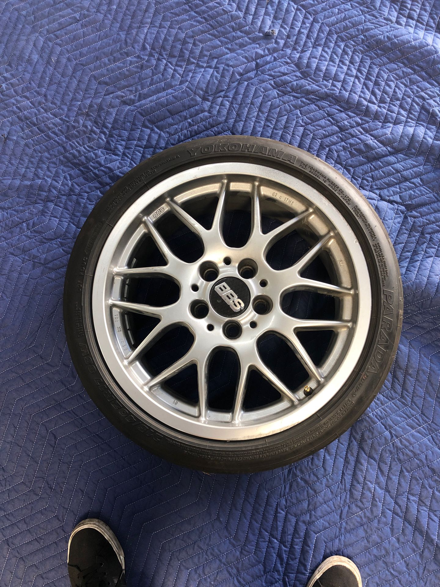 (1) BBS RX 201 17x8 et35 with Yokohama 215/40/17 tire