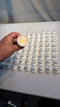 66 GU10 LED Bulbs Lot – 3500K Warm White (Track / Recessed Lighting) 