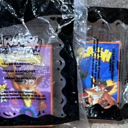 McDonald's Happy Meal Toy 2005 Crash Bandicoot #3 #5 Toy New Sealed set of 2