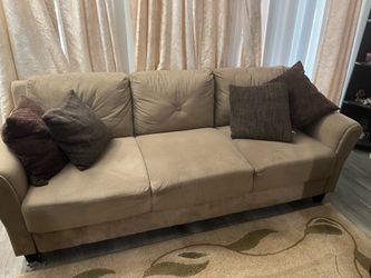 🛋️ 2 Brown 3-Seat Sofas for Sale – Clean & Comfortable!