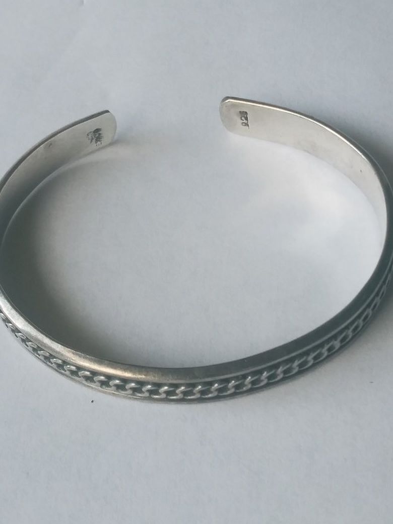 Vintage Sterling Silver Mexico Cuff Bracelet