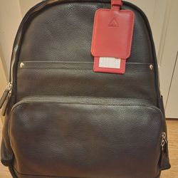 New with Tags Stylish ROYCE Full Grain Leather Backpack
