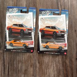 TWO. Hot Wheels 2025 HW National Icons 4/5 Orange 1971 Nissan Skyline HT 2000 GT-R