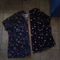 Women scrubs tops/ comfortable back brace with extra comfort extensions bundle