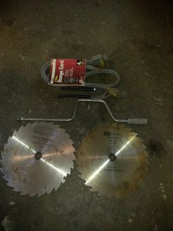 Saw blades and range cord