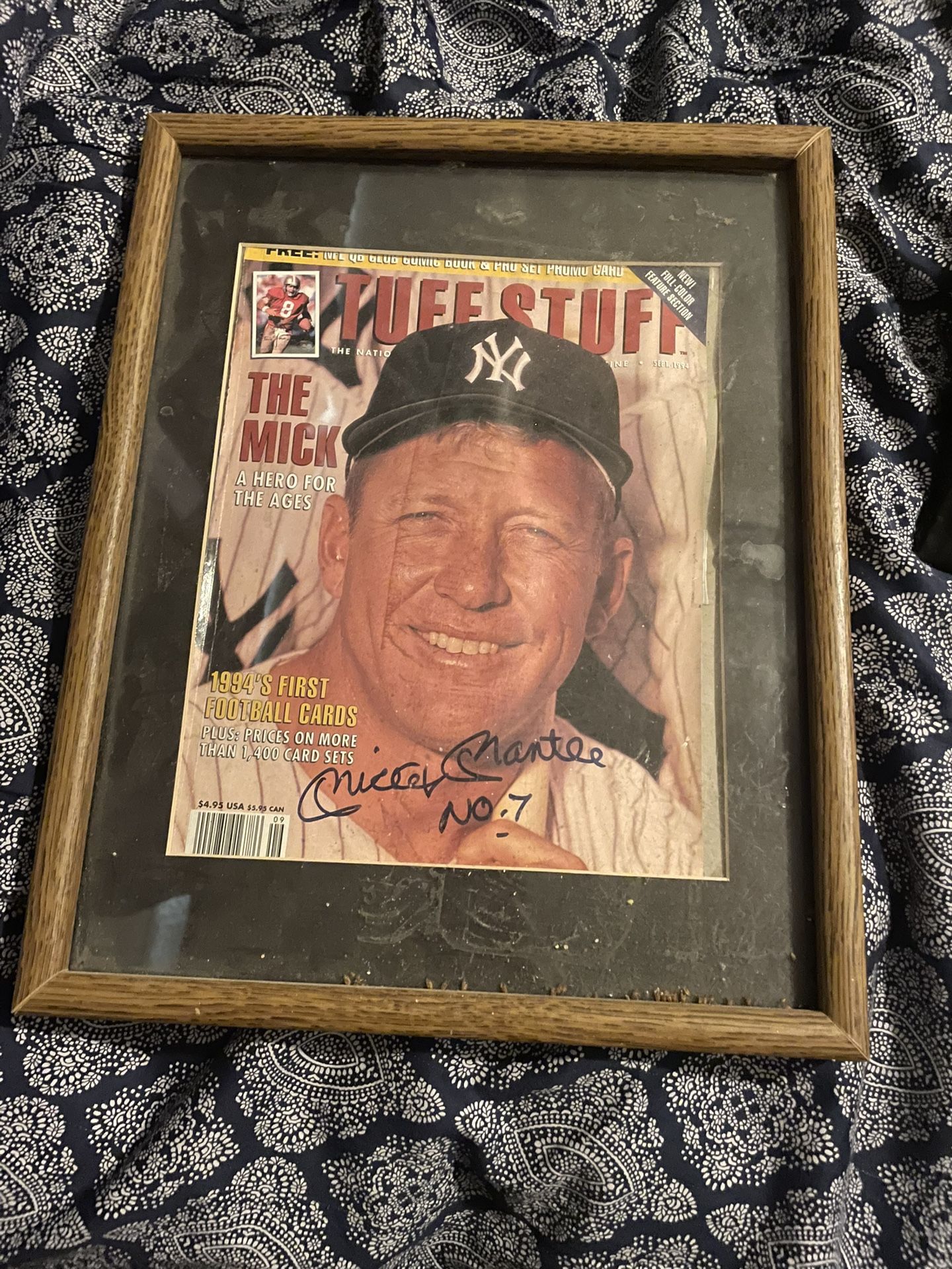 Micky Mantel Signed Magazine Cover