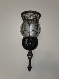 Pair Of Wrought Iron wall Sconces. 