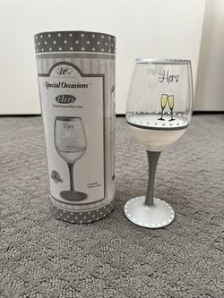 Epic Hand Painted Wine Glass “Hers”