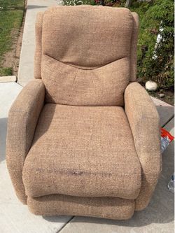 Tan Fabric Recliner Chair