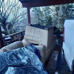 Full Sized One Seater And Foot Stool 