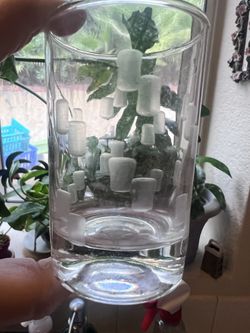 Vintage Orange Juice Glasses With Design 