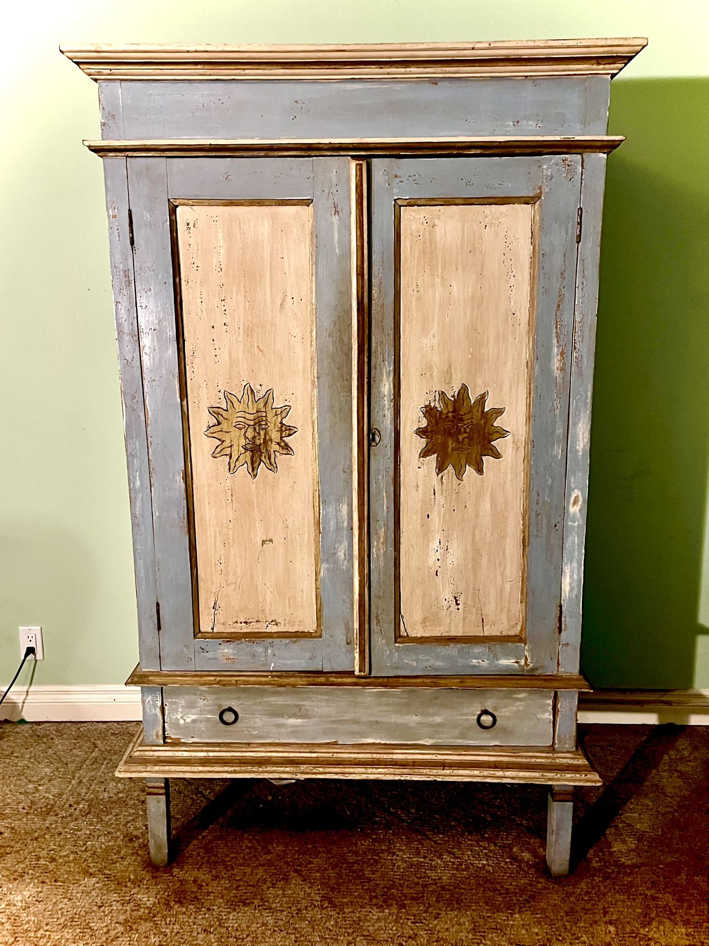 Beautiful Vintage Solid Teak Balinese Armoire