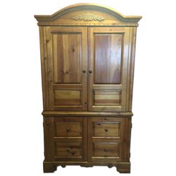 amish wood armoire vintage