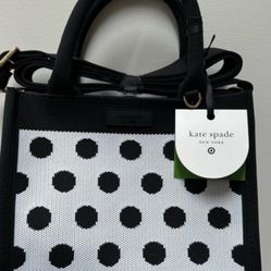 Polka Dot Knit Crossbody Bag - kate spade  White/Black