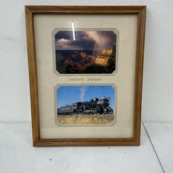 Framed Grand Canyon & Steam Train Photography – Double Matted