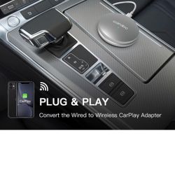 Wireless CarPlay Adapter Apple Wireless CarPlay Dongle Wired CarPlay Convert Cars Wireless CarPlay-Plug & Play 5G Wi-Fi GPS Navigation Siri Calls Onli