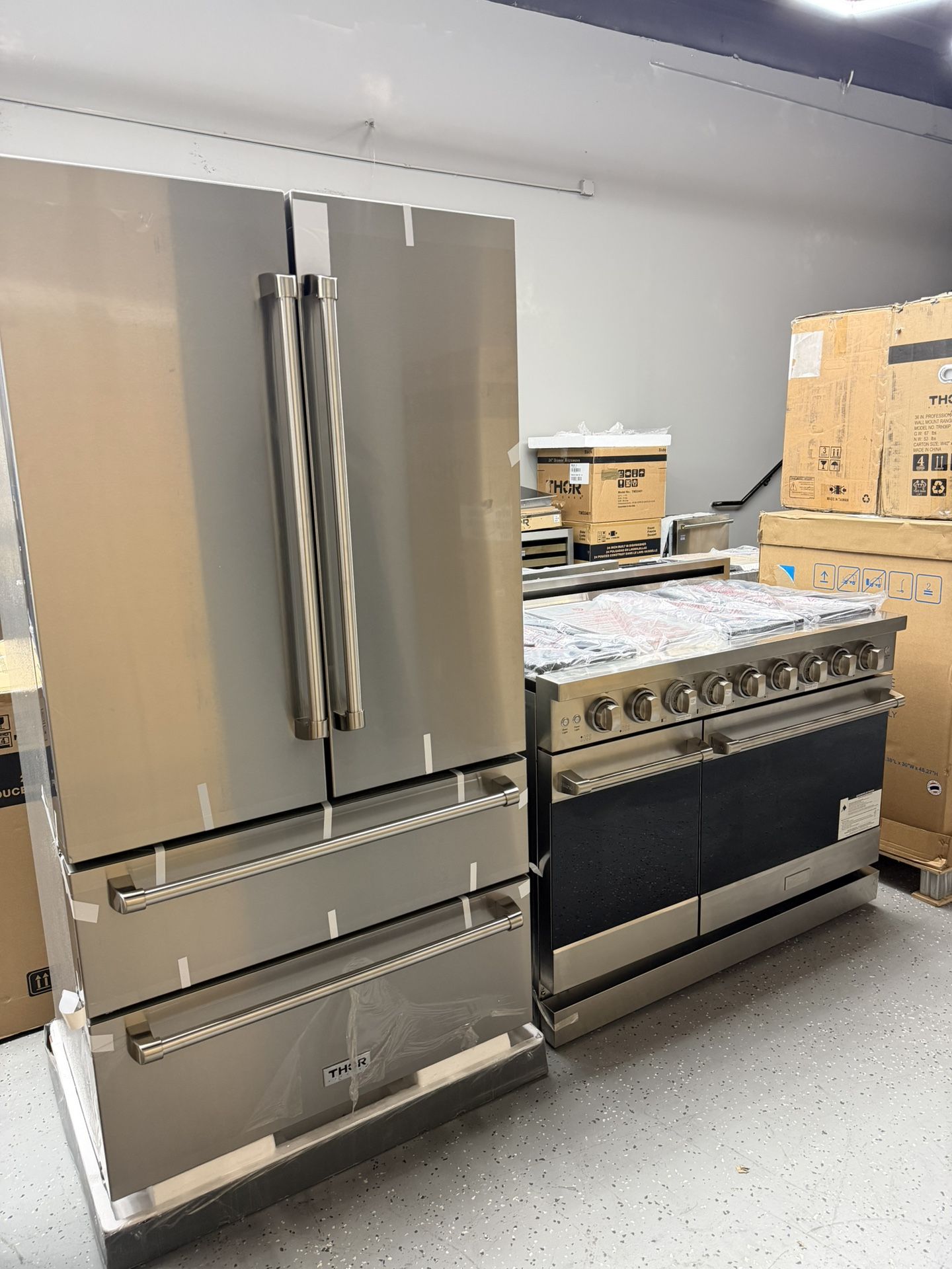 Thor 48’ Gas Stove-Thor Refrigerator Counter Depth