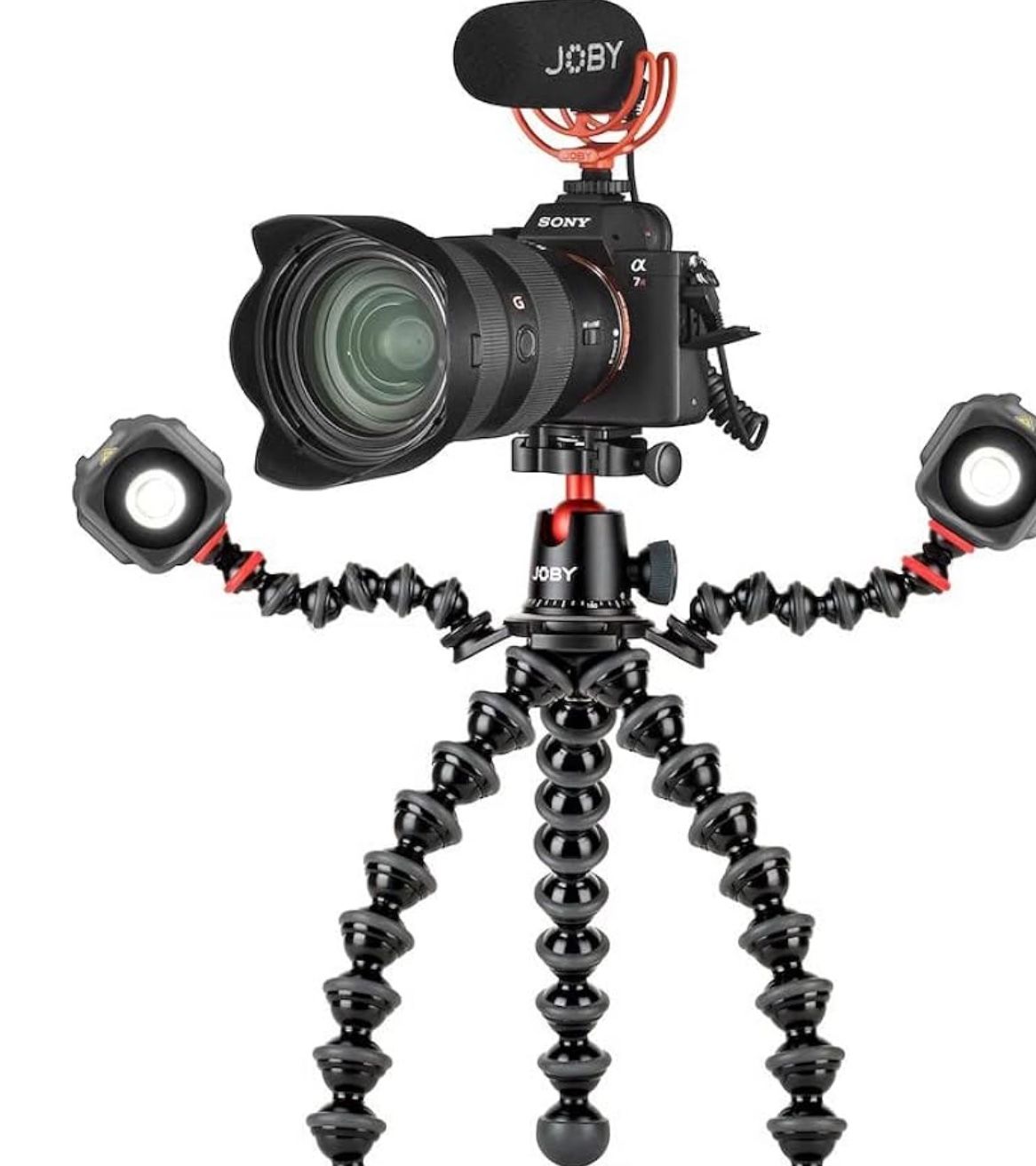 JOBY Real Time Vlogger Kit, GorillaPod Camera Vlogging Kit (3K Flexible Tripod, On-Camera Wavo Plus Microphone, TRR Cables), Vlog-Kit, Youtuber And Experienced Camera Content Creator System