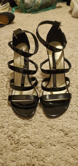 Black strappy heel