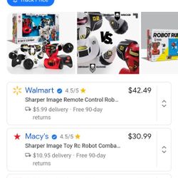 Sharper Image Remote Control Robot Multiplayer Combat Set. Brand New.