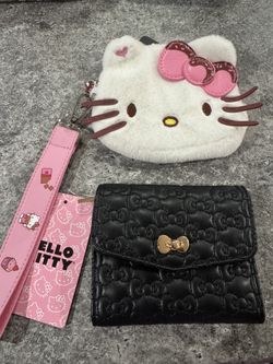Hello Kitty Wallet And Pouch