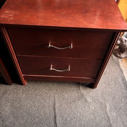 Nice solid nightstand. We do have another one similar selling for $50 each or take them both for 75 pick up Milwaukee area $20 delivery f delivery fee