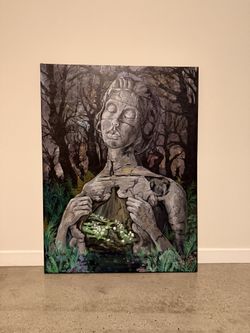 🌿 “Inner Garden” – Original Fine Art Painting (36” x 48”)