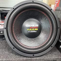 New 12” Genius Audio 2000w Max Power Subwoofer  $220 Each 