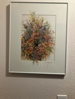 Original framed watercolor by Evangeline
