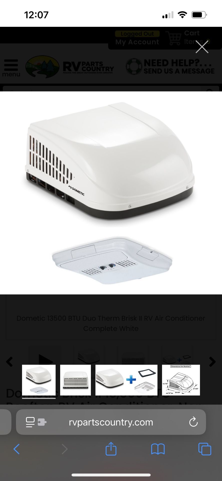 *NEW* RV Dometic Brisk 2 AC unit With Control Panel