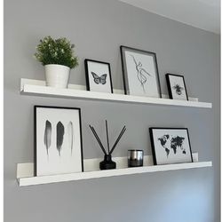 Picture Ledge Shelf,Long Floating Shelves Kids Bookshelf Wall Mounted 36 Inch