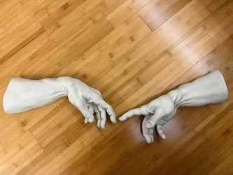 The Creation Wall Sculpture in Ancient Stone (Set of 2), Antique Stone🫳🏻🤏🏻
