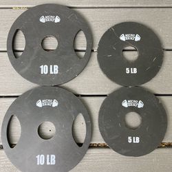 30 Lbs Of Micro Gainz Super Thin Olympic Steel Weight Plates 