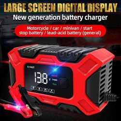 E-FAST Car Battery Charger 6-Amp, 12V Smart Fully Automatic Battery Charger