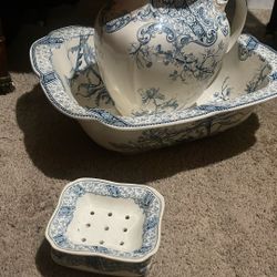 Doulton Basin And Pitcher Set From England 