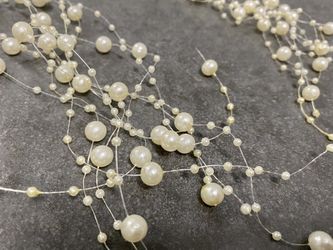 100 Ivory Artificial Pearls Beads String Wire for DIY Crafts 