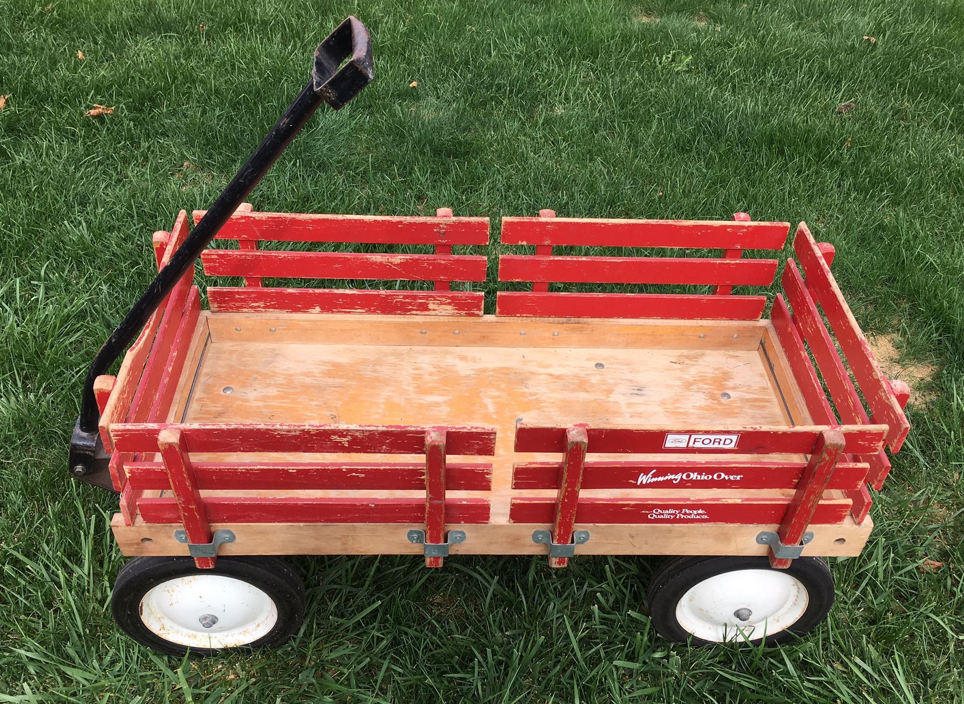 Berlin Flyer vintage wagon pull cart like radio red wood wooden steel Ford Amish made