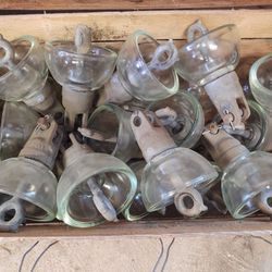 Old Glass Electric Suspension Insulators