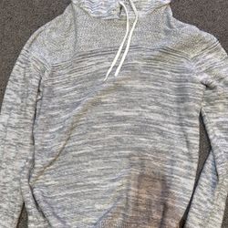 KNIT SWEATER HOODIE: MENS size LARGE 